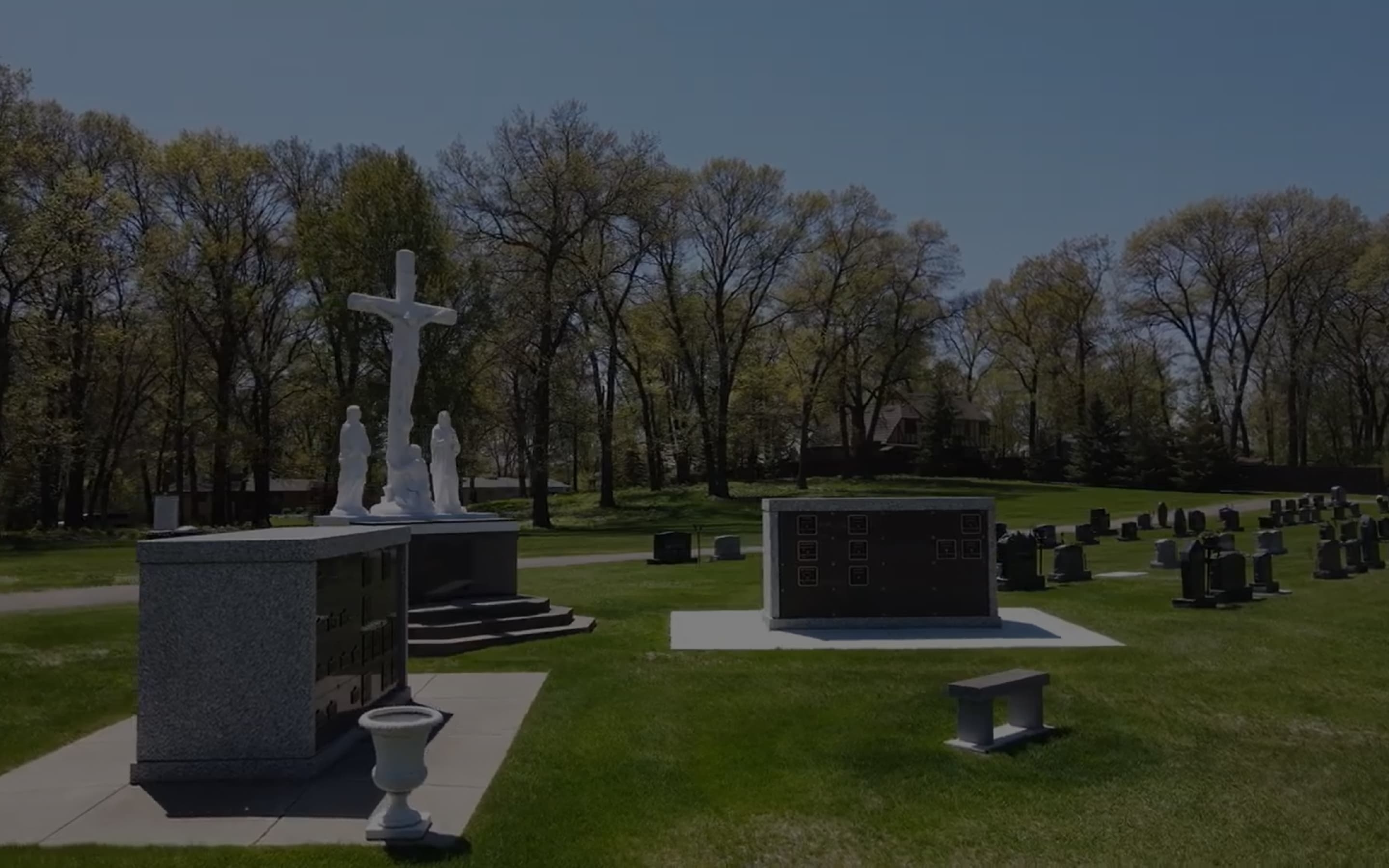Photo with a view of St. Francis Xavier Cemetery