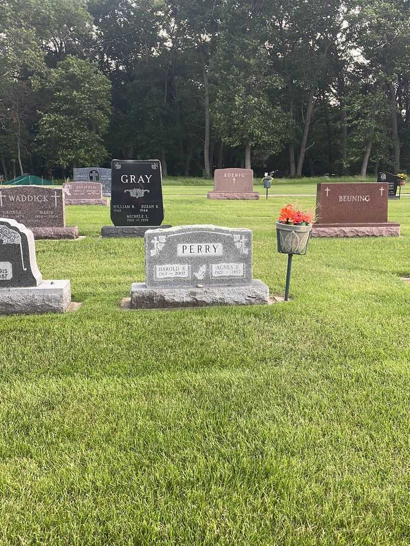 Agnes F. Perry's grave. Photo 1