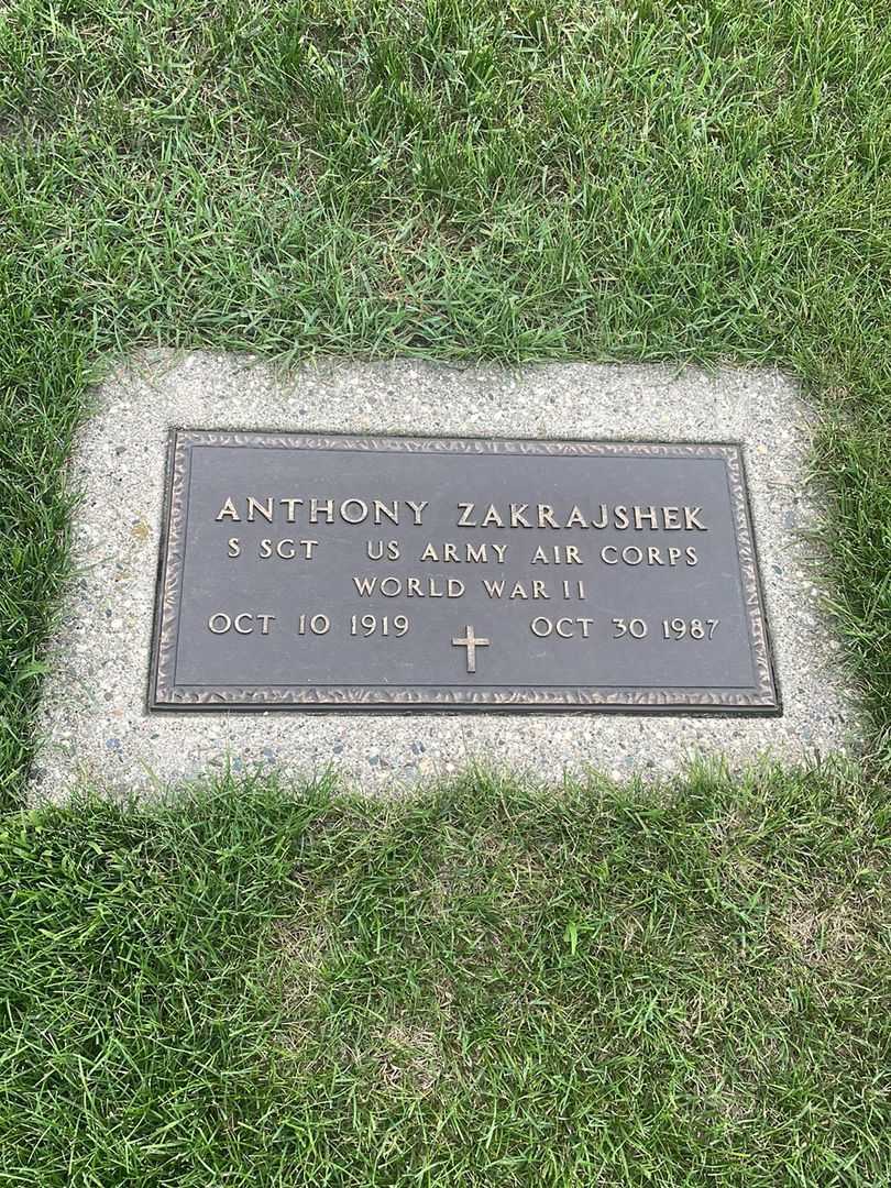 Anthony "Tony" Zakrajshek's grave. Photo 3