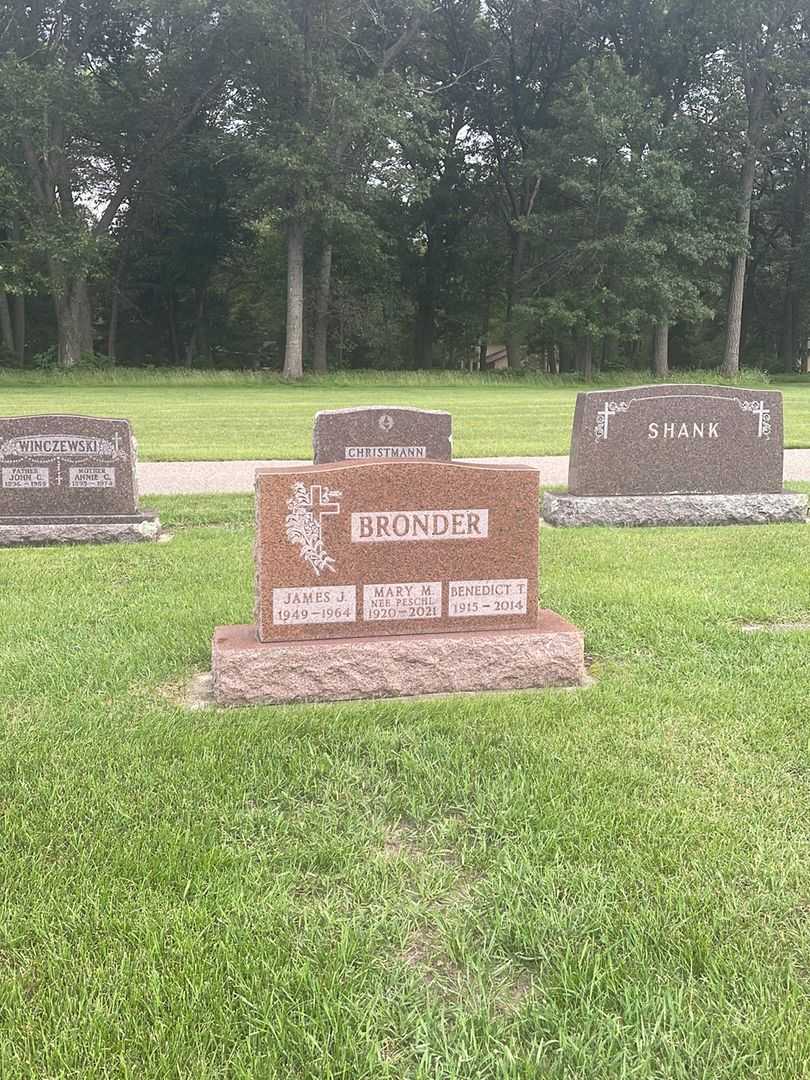 Mary M. Peschl Bronder's grave. Photo 1