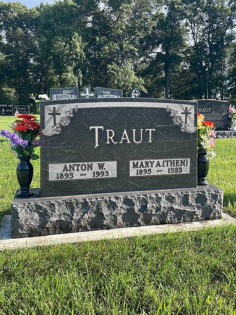 Mary A. Then Traut's grave. Photo 2