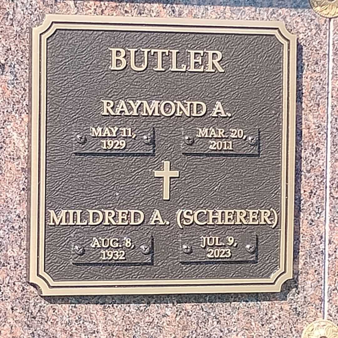 Mildred A. Scherer Butler's grave