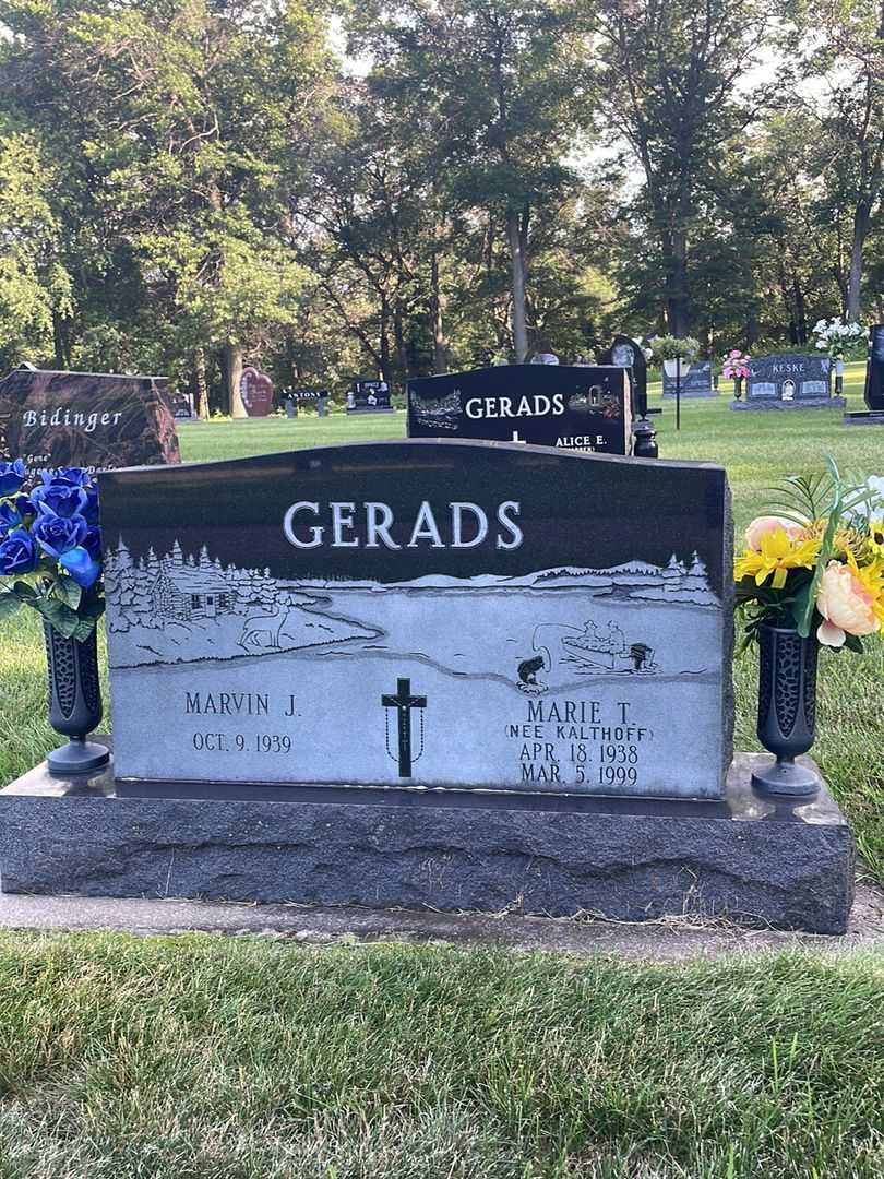 Marie T. Kalthoff Gerads's grave. Photo 2