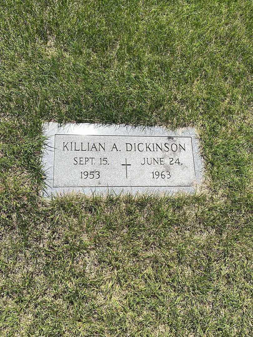 Killian Arthur Dickinson's grave. Photo 2