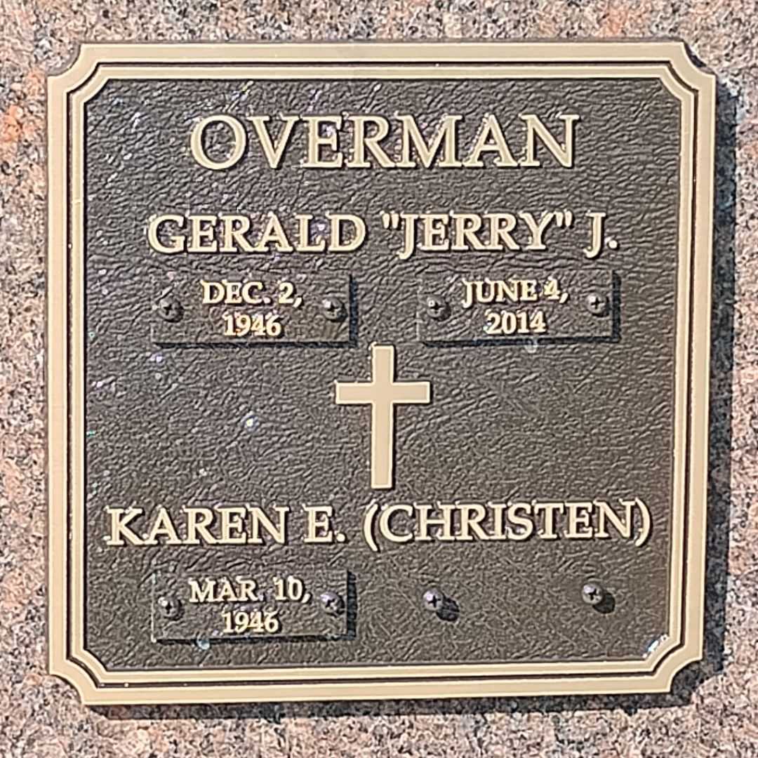 Gerald J. "Jerry" Overman's grave